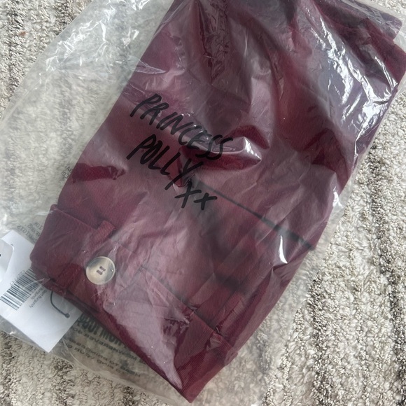 Princess Polly Brinley Mini Skirt – Burgundy – Size US 2 / AU 6 – NWT - Picture 5 of 5